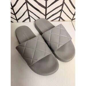 Urban Sport Gray Quilted Slide Sandals Summer Slides Women’s Size 7